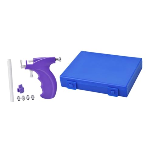 TOVINANNA Ear Piercer 1 Set Professional Safety Ear Piercing Tool Home Use Ear Piercing Kit Purple Includes Earmuffs Random Color