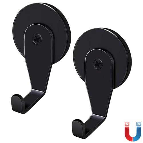 Ulawellor Lot de 2 Crochet Magnétiques Puissants Réutilisables Sans Perçage Faciles à Installer Adaptés pour Armoire Casier Bureau ou Cabine de Bateau avec Surface Métallique