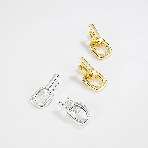 Boucles d'oreilles double cerceau en argent avec gouttes Wen