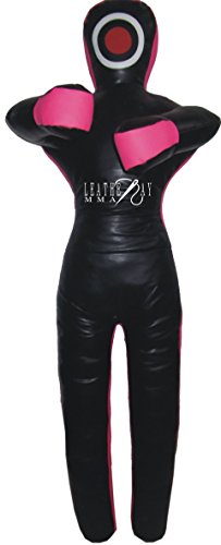 LEATHERAY MMA Jiu Jitsu Judo Punching Bag Grappling Dummy Black Canvas-70 inches-Unfilled