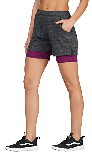 Image of NEVER LOSE 2-in-1 Sports Shorts with Phone Pocket, Light Weight & Quick Dry for Gym, Running & Athletic wear Men & Women