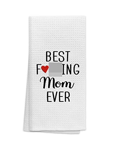 Ohsul Best Mom Ever Highly Absorbent Kitchen Towels Dish Towels Dishcloth,Best Mom Gifts Hand Towels Tea Towel For Bathroom Kitchen Decor,Mother's Day Birthday Gifts For Mom Mother From Daughter Son #TOP30