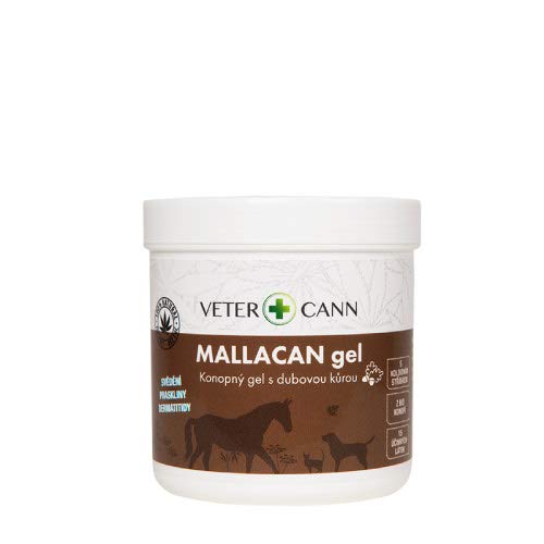 Vetercann MALLACANN Gel orgánico de cáñamo hidratante y regenerador - Cuidado de la Piel para Perros, Gatos y Caballos (250ml)
