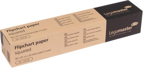 Legamaster Flipchartblock 7-156500, 65x98cm, kariert / blanko, 80g 8713797095006 Legamaster 5 Stück