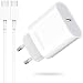 Produktbild USB C Ladegerät Ladekabel for iPhone 16/16 Pro/16 Pro Max/16 Plus/15 Pro/15 Pro Max/15 Plus, 25W Netzteil Schnellladegerät mit 2M Schnellladekabel Stecker Ladestecker Netzstecker for Samsung Andalus