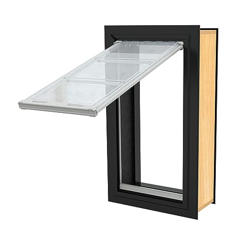Endura Flap E2 Pet Door for Partitions in Black | Power-Environment friendly Single Flap Design for Wall Installations | All-Climate Safety with Insulating Twin-Layer Flap | Black, Small, Single Flap Endura Flap E2 Pet Door for Partitions in Black | Power-Environment friendly Single Flap Design for Wall Installations | All-Climate Safety with Insulating Twin-Layer Flap | Black, Small, Single Flap