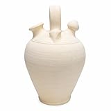 Botijo de Barro Tradicional Hecho a Mano de La Rambla, 100% Ecológico, Conserva el Agua Fresca de Forma Natural, Ideal para Cocina, Patio o Terraza, Medidas 17x17x28 cm, Hecho con Arcilla de Calidad