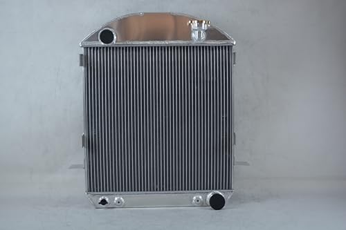 BIVEPEFB 3 Row For 1924-1927 Ford Model T Bucket Chevy Engine 350 V8 hot rod w Aluminum Radiator Cooling 1924 1925 1926 1927