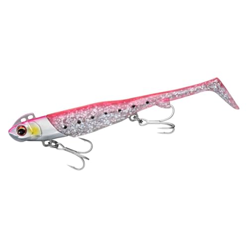 ダイワ(DAIWA) ワーム＋ジグヘッド ロデムR4シャッド-28g ヒラメピンクイワシ