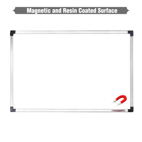 Image of ALKOSIGN Platinum Series Magnetic White Board (3 x 4 Feet) Resin Coated Surface, Magnet Friendly White Board, Dry Erase, Writing Board, Smart Board, for Teaching, Home, Kids Study Room, Cafes etc.