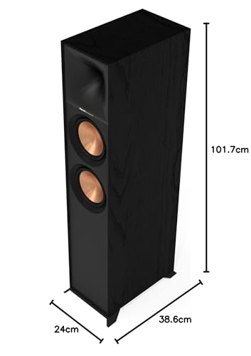Klipsch R-600F Black (Unità) - Altoparlante Da Pavimento Nero 100W/400W - 8 Ohm - Woofer 6,5 Pollici - 10