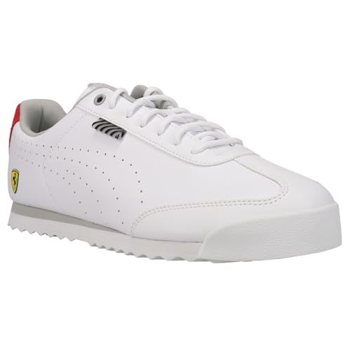 PUMA Puma - Mens Ferrari Roma Via Perf Shoes, Size: 13 M US, Color: Puma White/Rosso Corsa