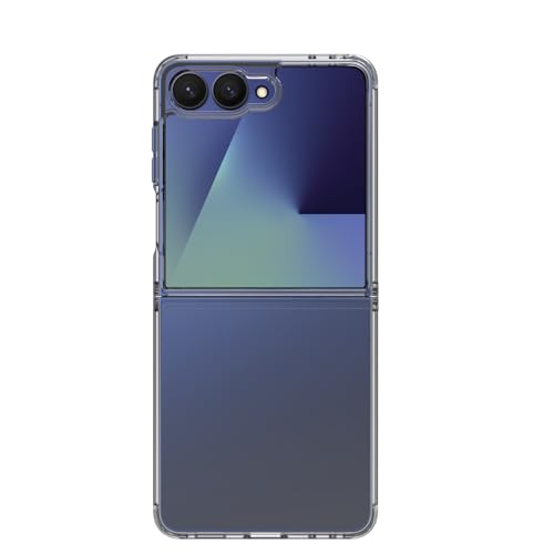 Image of RIGGEAR Shockproof Clear Hybrid Armor Back Cover Case Compatible with Samsung Galaxy Z Flip 7 (Transparent PC with TPU Bumper)