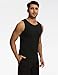 GYS Bamboo Viscose Tank Tops Men Casual Sleeveless Soft and Comfy Men's Pajama Tops, Black, Large