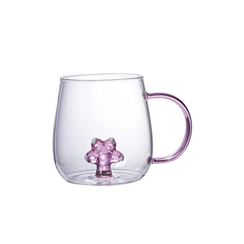 Lincman Sweet coffee cup tea milk cute animal coffee cup with handle cup 3D pure hand-painted cute plant fruit shape birthday gift (Cat paw)