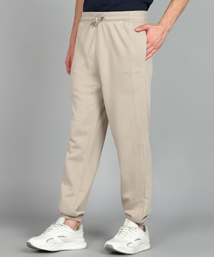 Image of Alan Jones Clothing Men's Regular Fit Mid Rise Fleece Jogger Regular Pants For Winterwear