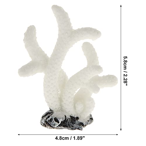 VOCOSTE Coral Reef Decor, Mini Faux Coral Decor for Aquarium Decorations White,1.89"x2.28" - Image 4