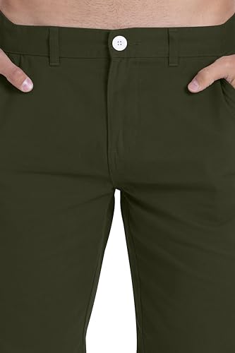 Mens Slim Fit Chino Short Perfect Classic Fit Flat-Front Summer Beach Twill Chino Golf Half Pants 30-404