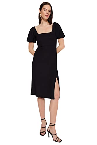 Robe en maille coupe trapèze vêtements femme tendance chic et confortable
