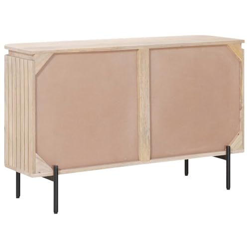 Armario moderno de salón de 105 cm con estantes y cómoda de madera de mango 8