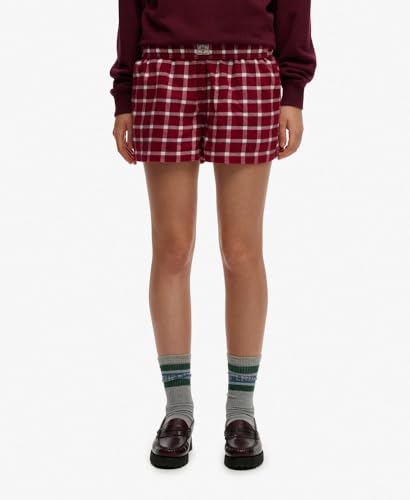 Short elastique en coton à carreaux femme Superdry - vue 6