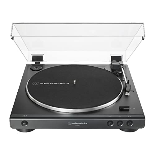 Audio-Technica AT-LP60X Fully Automatic Belt-Drive Stereo Turntable (Black) Bundle with Bluetooth Studio Monitors - Pair (2 Items)