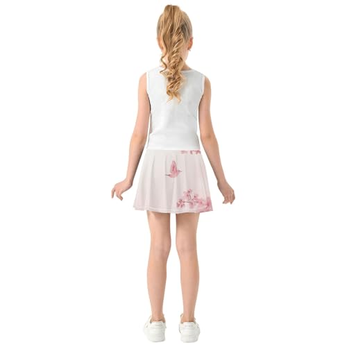 Girls Athletic Skorts with Built in Shorts Flowy Performance Skorts Little Girl Pleated Skirt with Pockets4