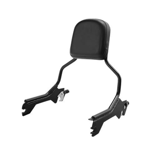 Dossier sissy bar de moto pour Softail Fat Boy, confort premium et finitions en cuir noir élégant