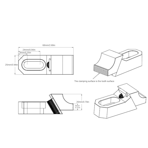 Étau de serrage S136H pour éviter les collisions d'outils CNC M8