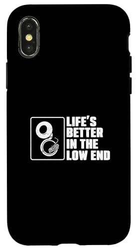 Life's Better In The Low End 面白いスーザフォン奏者 スマホケース iPhone X/XS 用