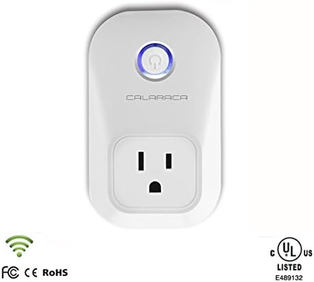 Calaraca Smart WiFi Plug Wireless Socket US Plug Remote Control Electrical Digital Power Timer Switch ON/OFF,Compatible with Alexa Echo (1 Piece)