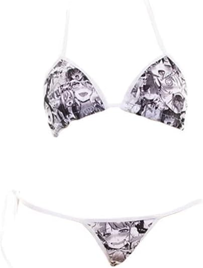 Conjunto de pijama sexy para mujer, con estampado de anime, ropa interior estilo Lolita, ropa interior japonesa para cosplay, brasier y bragas