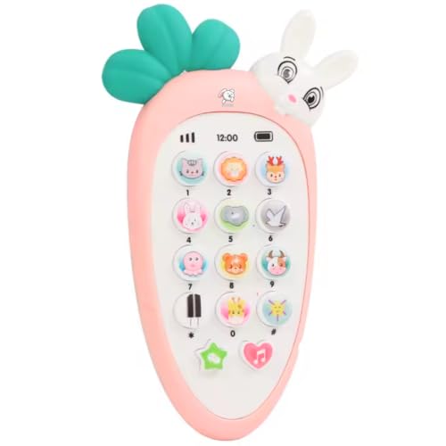 Storio Radish Style Cute Rabbit Face Pretend Play Cell Phone Toy for Kids, Toddlers with Music, Ringtones, Lights - Birthday Party Favors and Gifts for Girls (B0D39K37TD) Amazon Price History, Amazon Price Tracker