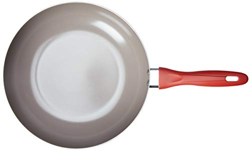 Wok com Tampa Ceramic Life Optima, 28 cm, Vermelho, Brinox
