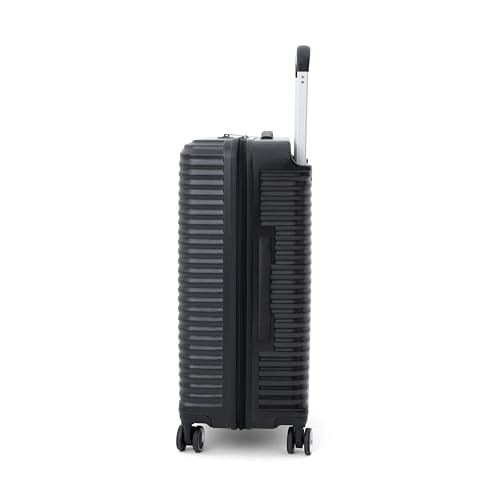 Image of NOVEX Robo Check-in Luggage - Unbreakable Polycarbonate Hard Case, 8 Smooth Spinner Wheels, TSA Lock, Lightweight Durable Travel Suitcase for Men & Women - Black