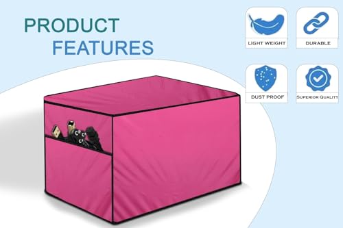 Image of The Furnishing Tree Polyester Waterproof & Dustproof Printer Cover - Compatible with Auto Duplex Brother HL-L3220CDW Printers, Pink , Dimensions in DxWxH - ( 40x42x26 CM)