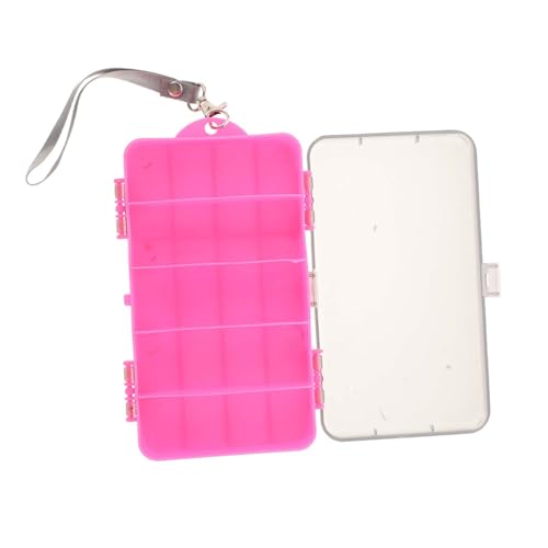 WOONEKY Double Sided Fishing Lure Box Splashproof Tackle Storage Organizer with Multiple Compartments Lightweight Plastic Bait Container for Outdoor