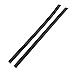 pistro 1 Pair of Longboard Skateboard Rails with Fixing Screws - Black