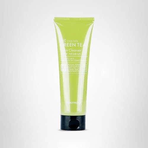 TONYMOLY The Chok Chok Green Tea Foaming Facial Cleanser &ndash; Hydrating Korean Face Wash for Women & Men, Gentle Daily Facial Cleanser with Green Tea Extract for Refreshing, Clean Skin