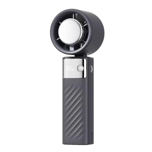 Ventilador de mano portátil USB recargable, 4000 mAh batería de larga duración, ventilador de enfriamiento personal plegable con pantalla LED, 199 velocidades para oficina, viajes,