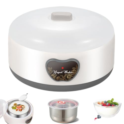 Probiotic Yogurt Maker, 1.2L/40oz Stainless Steel Electric Yogurt Maker, Fully Automatic Constant Temperature Yogurt Machine, Multi-Function Digital Yogurt Making Tool for Home Use (No cups)