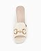 gihubafuil Women's Sandals Peep Toe Slides Chunky Heel Mules Single Band Comfort Slip-on Shoes with Metal Chain for Spring Summer Apricot