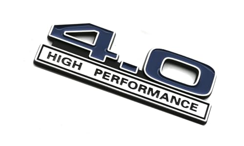 Image of 2pcs 4.0 Liter V6 High Performance Engine Emblems Badge 3D Decals Stickers Cars Trucks (Chrome Blue)