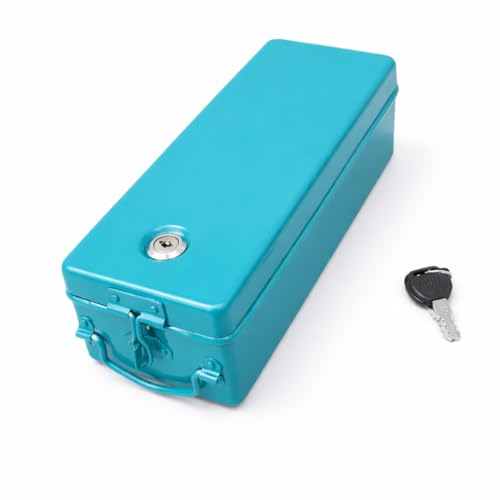 Image of Jayco Aluminium Bank Locker Box /Jewellery and Cash Storage Box with Lock - 12 inch Long (Green)