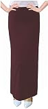 Baby'O Women's Basic Modest 37' Ankle Length Stretch Knit Straight Skirt...