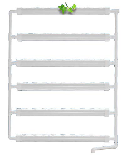 Intbuying Wall Mounted Hydroponic Grow Kit 54plant Sites 6 Pipes