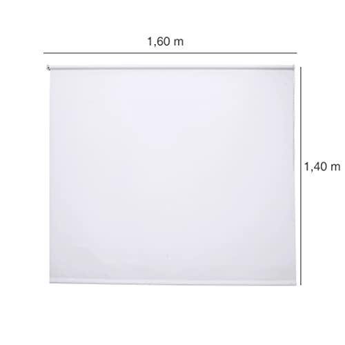 Persiana Rolo Translúcida Branca | Tamanho: 1,60m (L) x 1,40m (A) | Ideal para Janelas Padrão