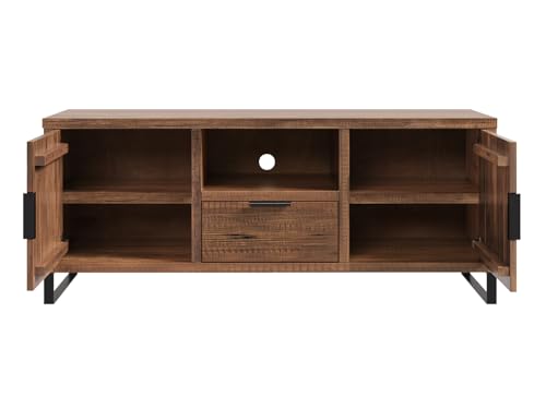 Woodkings Wohnwand Sydney Holz Pinie | rustikales Wohnzimmer Set TV-Bank 134cm und Vitrine | Moderne Schrankwand für mit Stauraum & Design – Bild 7