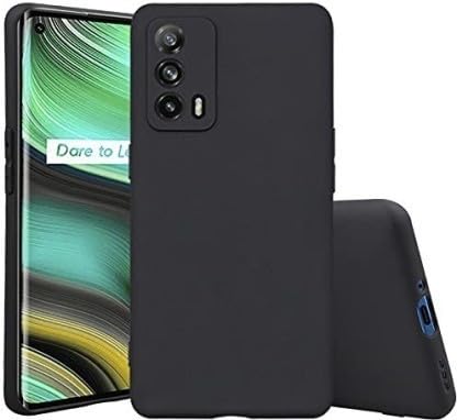 Desirtech Silicon Mobile Back Cover for Realme X7 | Black