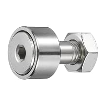 uxcell CF10/KR22 X Cam Follower Track Runner Bearing, 304 Stainless Steel Needle Roller Stud Track Bearing, 22mm Roller Diameter, M10 Stud TypeHexagon Socket
